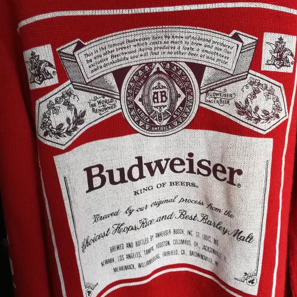 Junk Food Men’s Vintage Budweiser Official Sweater